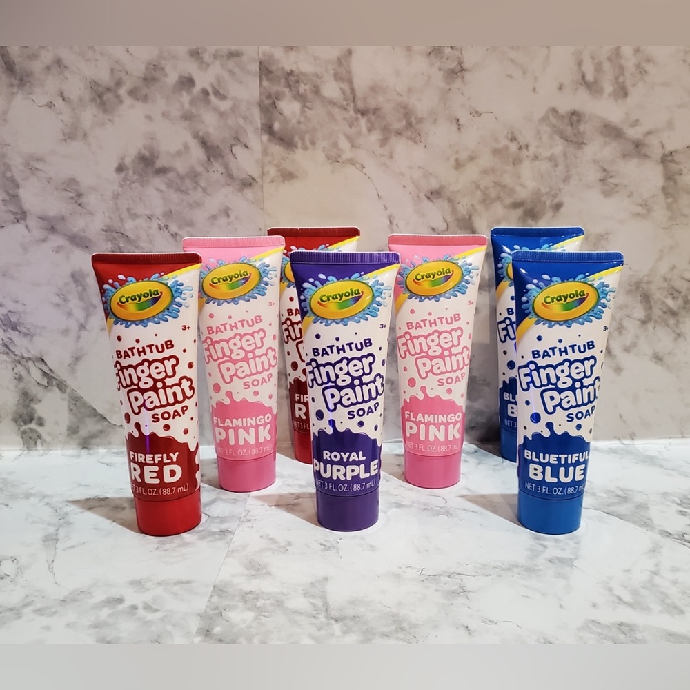 Crayola Bathtub Fingerpaint Soap 3 oz Set of 7 Assorted Colors Brand New Sealed